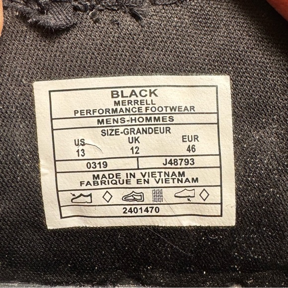 Merrell Choprock Strap Style Sandals J48793 Black Gorpcore Hiking Grunge Size 13 - Picture 7 of 7